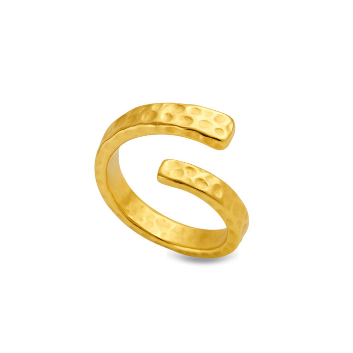 ANEL CAMADA BRUTA - REVESTIDO A OURO 18K