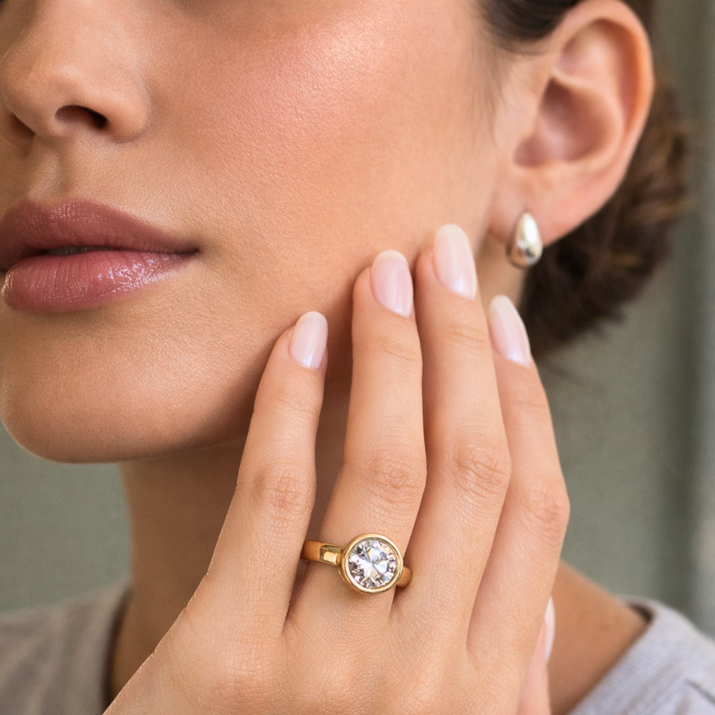ANEL LUMINA - REVESTIDO A OURO 18K