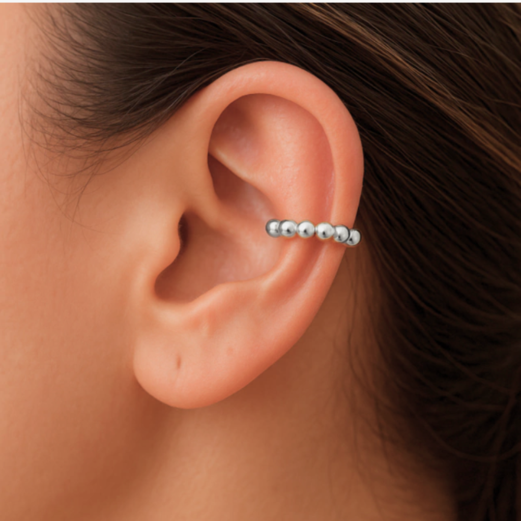 EAR CUFF DOCE RAMO - REVESTIDO A RÓDIO