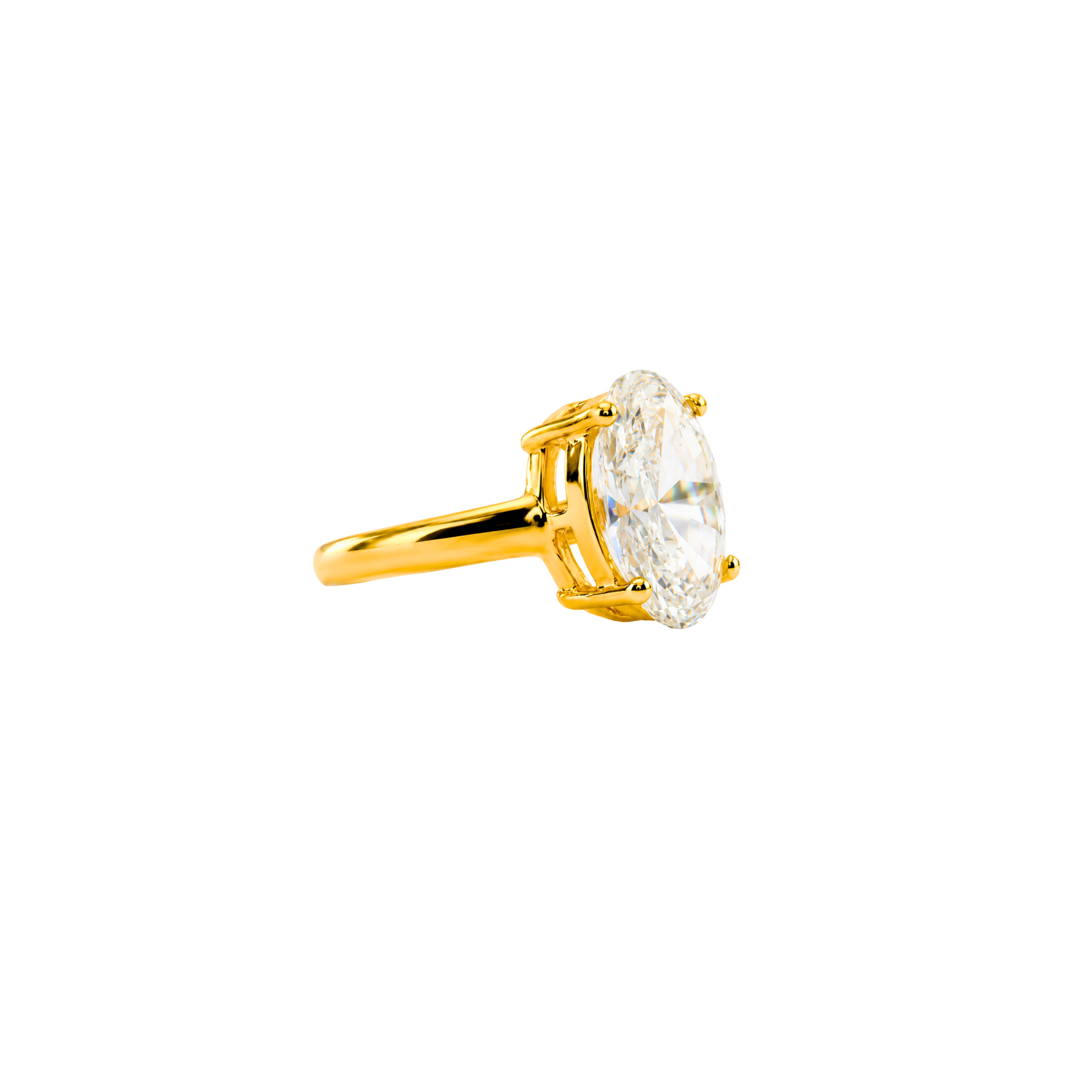 ANEL SOLITÁRIO MONACO - BANHADO A OURO 18K