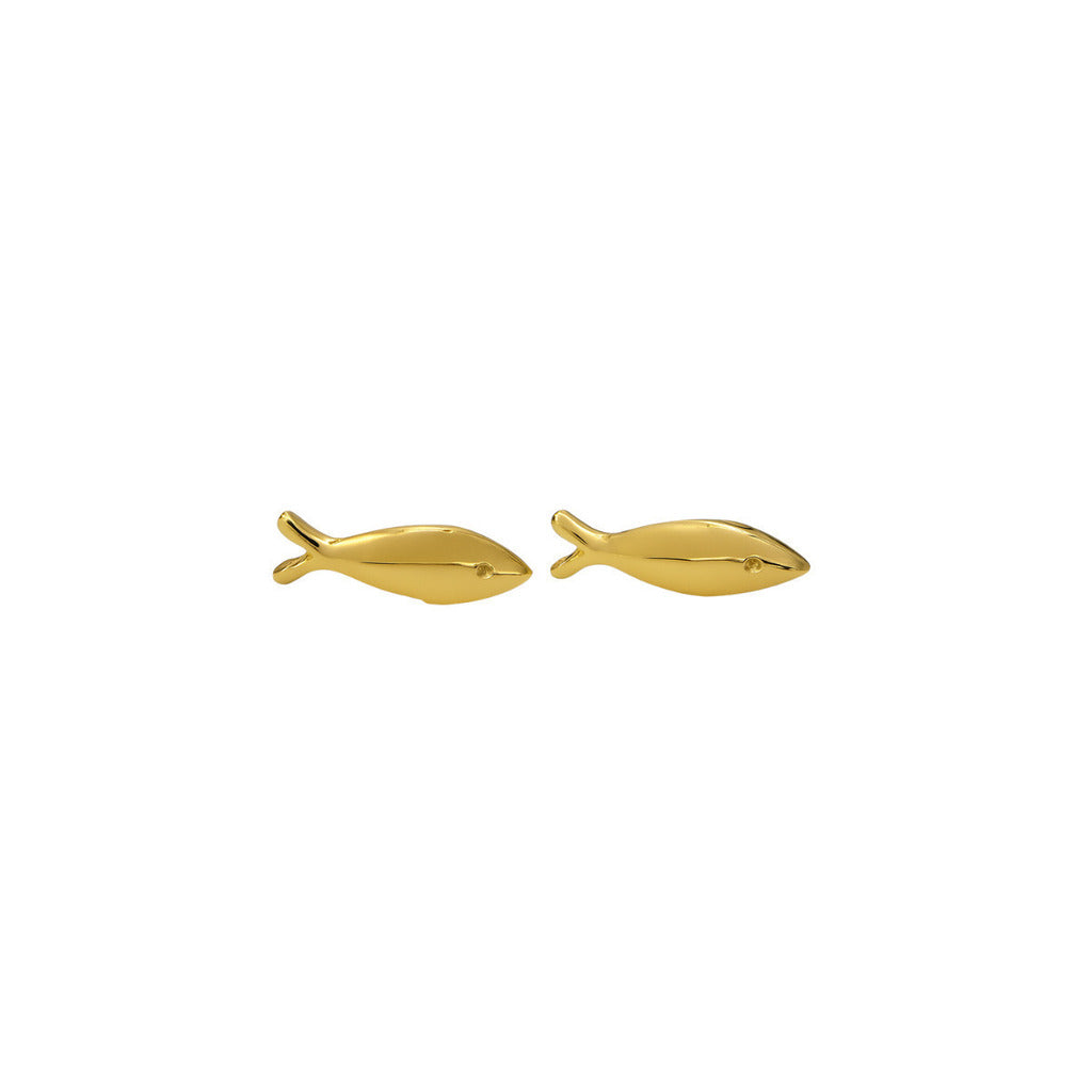 BRINCO PEIXE PEQUENO - BANHADO A OURO 18K