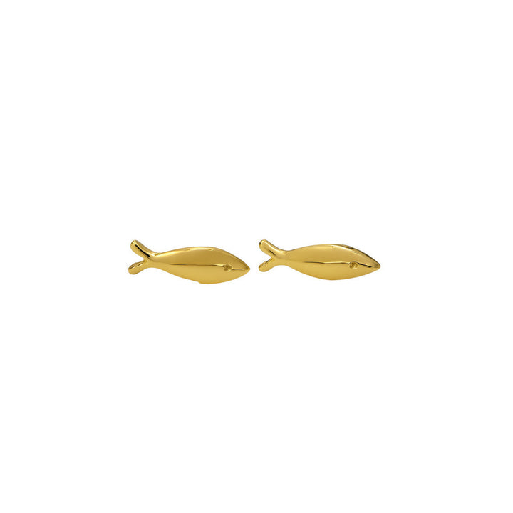 BRINCO PEIXE PEQUENO - BANHADO A OURO 18K