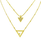 COLAR DUAL - REVESTIDO A OURO 18K
