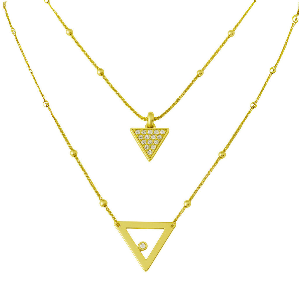 COLAR DUAL - REVESTIDO A OURO 18K