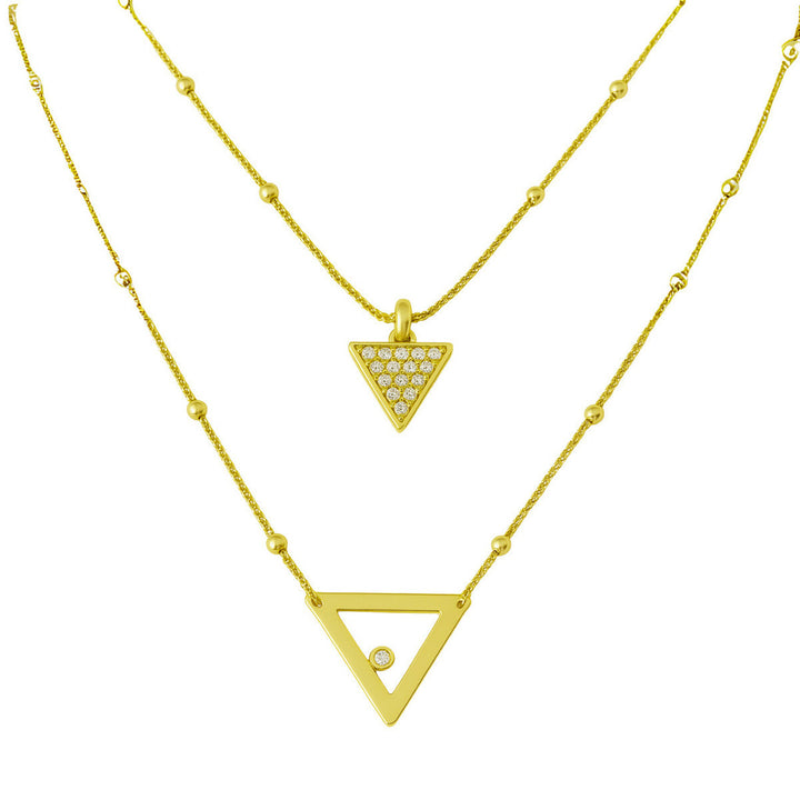 COLAR DUAL - REVESTIDO A OURO 18K