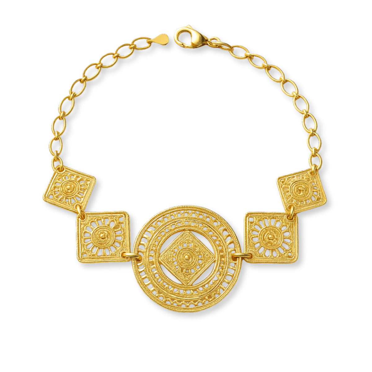 PULSEIRA MANDALA DOURADA - BANHO OURO