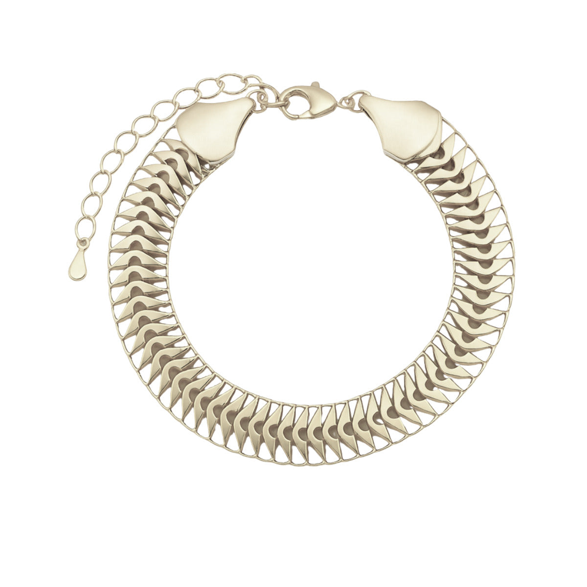 PULSEIRA SILVER SCALES - BANHO RÓDIO