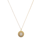 COLAR RELIGIOSO VIRGEM MARIA - REVESTIDO A OURO 18K