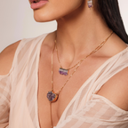 COLAR DRUSA NATURAL - REVESTIDO A OURO 18K