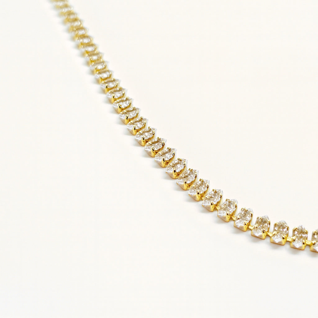 COLAR MEIA RIVIERA - BANHADO A OURO 18K