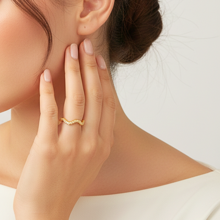 ANEL AURORA REAL - REVESTIDO A OURO 18K
