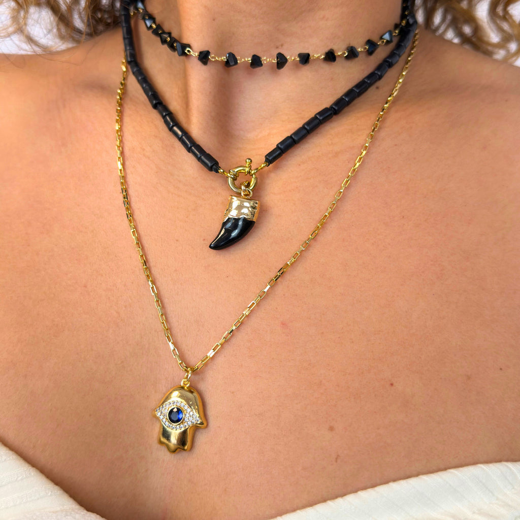 COLAR LUZ DE HANSÁ - BANHADO A OURO 18K