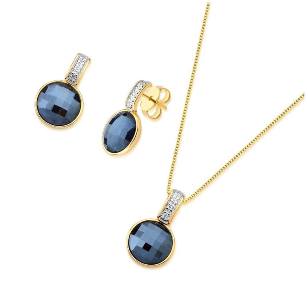CONJUNTO ESTRELA PEROLADA - REVESTIDO A OURO 18K