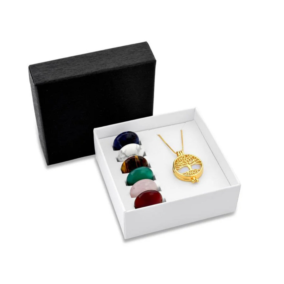 CONJUNTO RELICÁRIO ÁRVORE DA VIDA - BANHO OURO