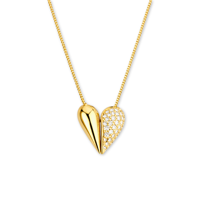 COLAR AMOR EM DUAS FORMAS - REVESTIDO A OURO 18K