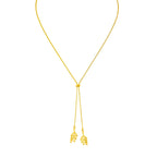 COLAR GRAVATA BOHO LEAVES - BANHADO A OURO 18K