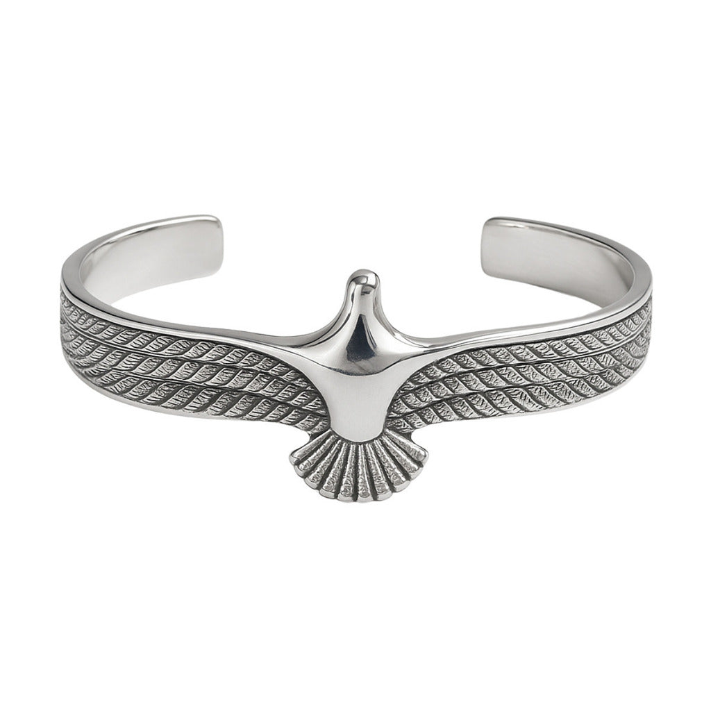 BRACELETE FORÇA ALADA - REVESTIDO A RÓDIO