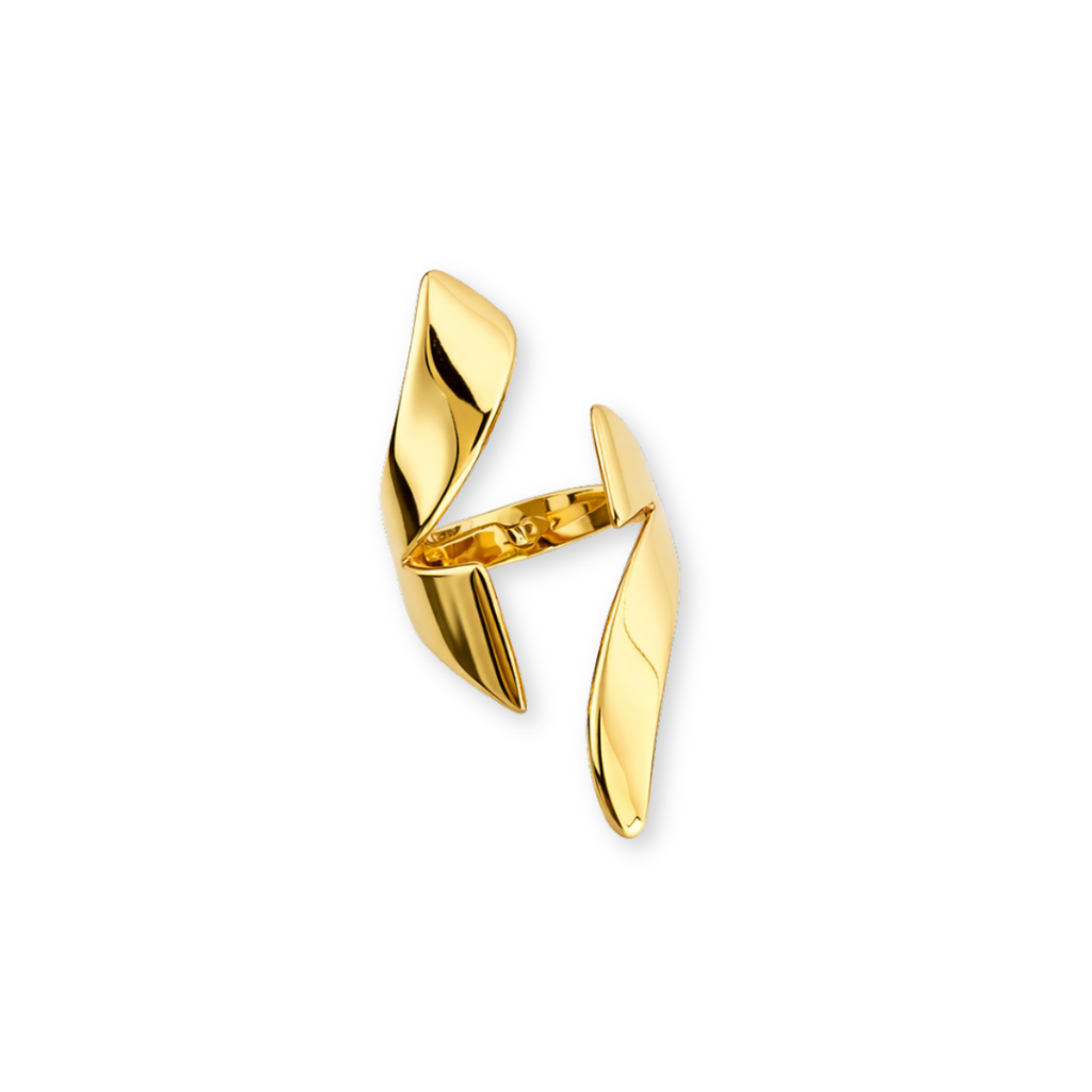 ANEL FENDA PROFUNDA - REVESTIDO A OURO 18K