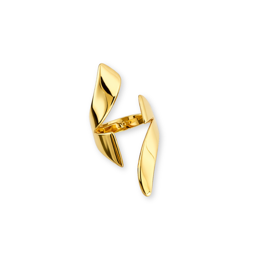ANEL FENDA PROFUNDA - REVESTIDO A OURO 18K