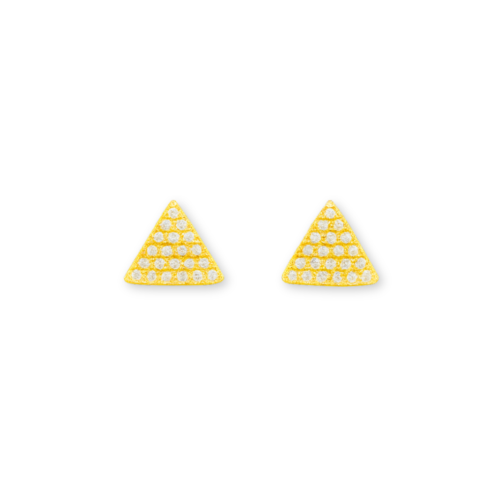 BRINCO TRIÂNGULO DE LUZ - REVESTIDO A OURO 18K