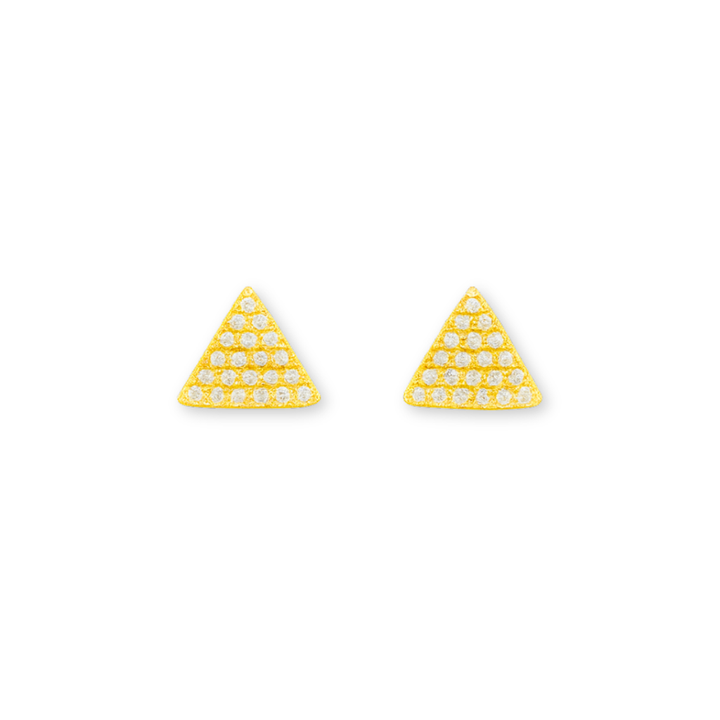 BRINCO TRIÂNGULO DE LUZ - REVESTIDO A OURO 18K