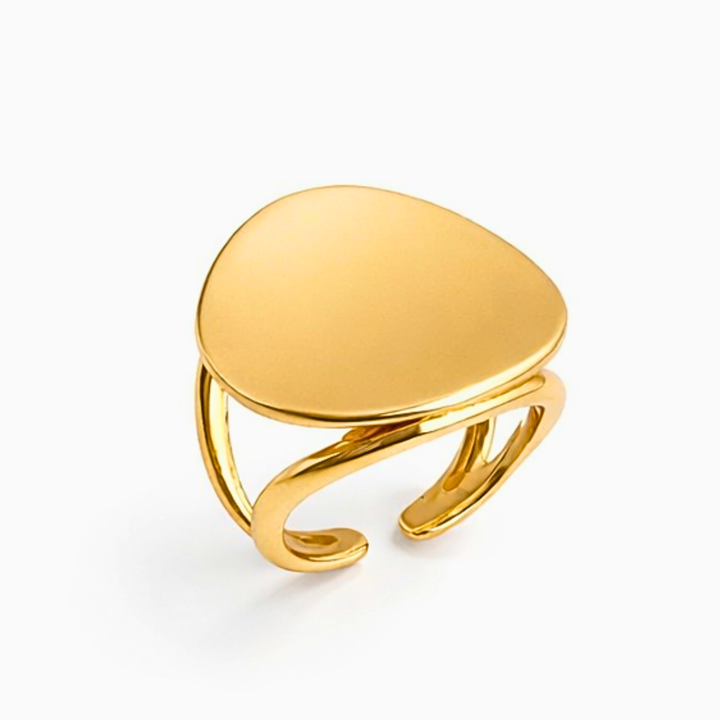 ANEL ESFERA CELESTE - REVESTIDO A OURO 18K