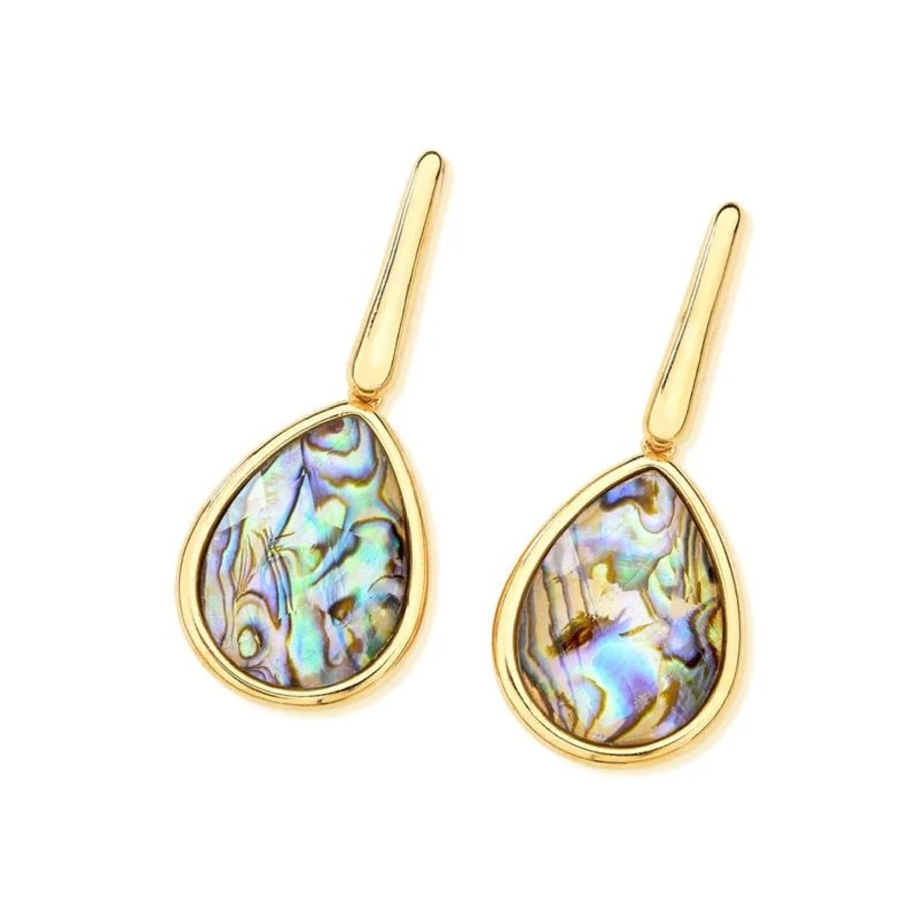 BRINCO ABALONE EM GOTA - BANHO OURO