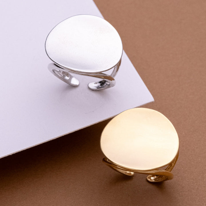 ANEL ESFERA CELESTE - REVESTIDO A OURO 18K