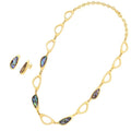 CONJUNTO ABALONE ENCANTO - REVESTIDO A OURO 18K