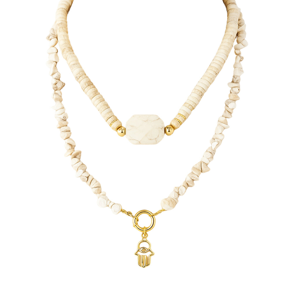 COLAR HOWLITA SERENA - ACABAMENTO BANHADO A OURO 18K