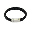 PULSEIRA COURO PRETO COM FECHO IMÃ