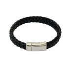 PULSEIRA COURO PRETO COM FECHO IMÃ