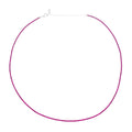 GARGANTILHA RIVIERA CRAVEJADA COM ZIRCÔNIA RUBI ROSE - PRATA 925