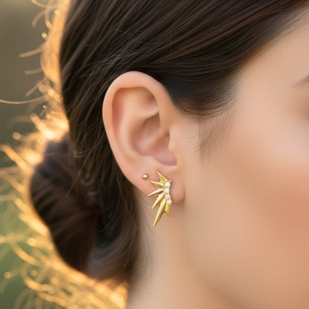 BRINCO VOO RADIANTE - REVESTIDO A OURO 18K