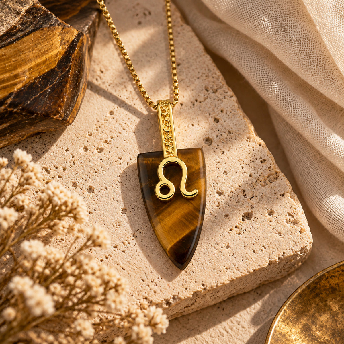 COLAR  ASTRA ZODIAC LEÃO - BANHO OURO