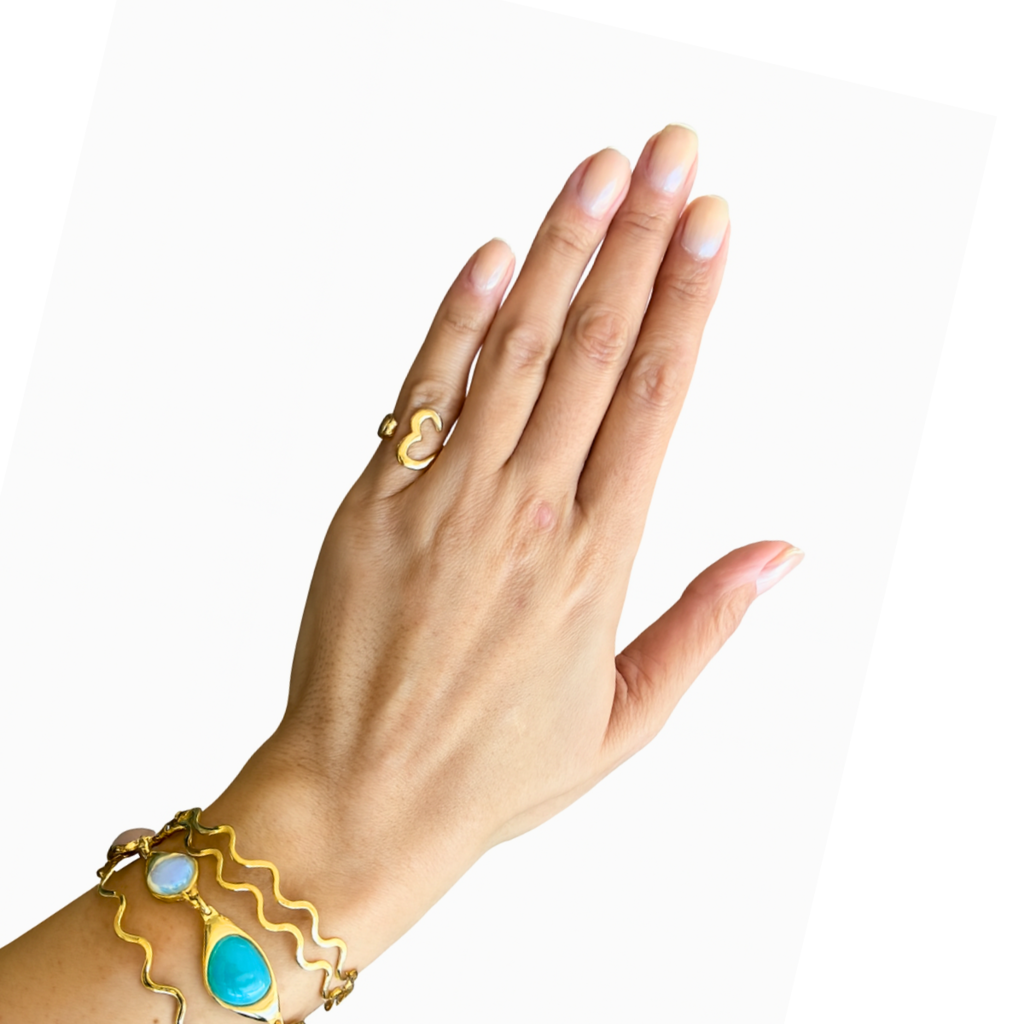 ANEL AMOR LIVRE - REVESTIDO A OURO 18K