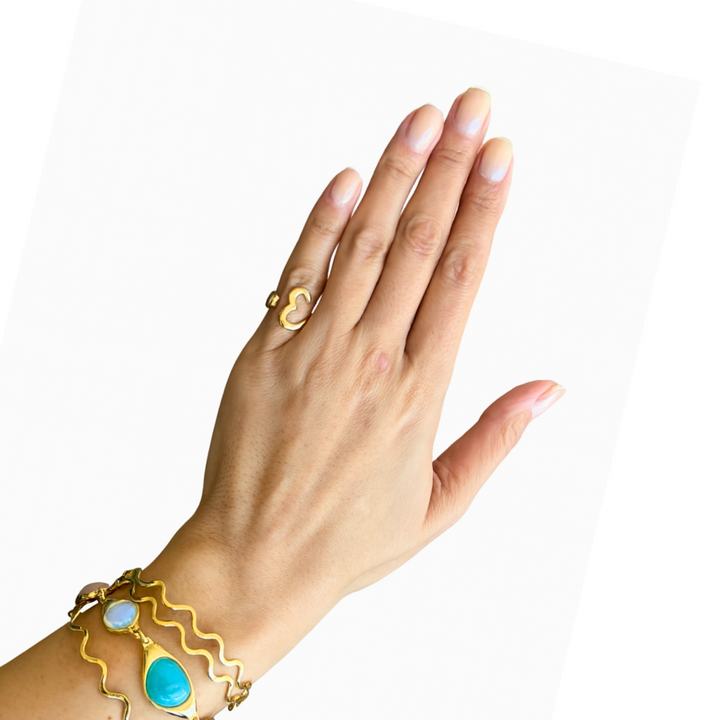 ANEL AMOR LIVRE - REVESTIDO A OURO 18K