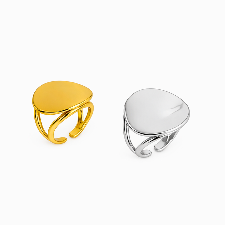 ANEL ESFERA CELESTE - REVESTIDO A OURO 18K