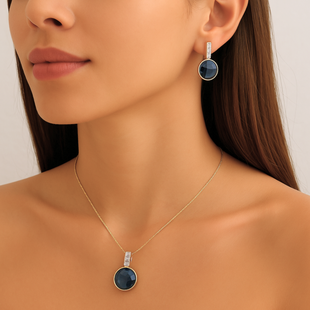 CONJUNTO ESTRELA PEROLADA - REVESTIDO A OURO 18K
