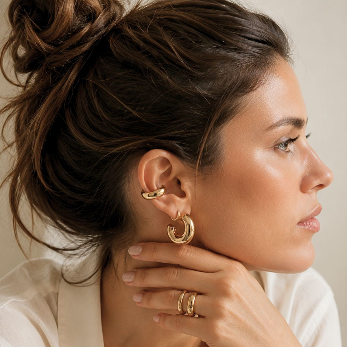 EAR CUFF BOLD - BANHO OURO