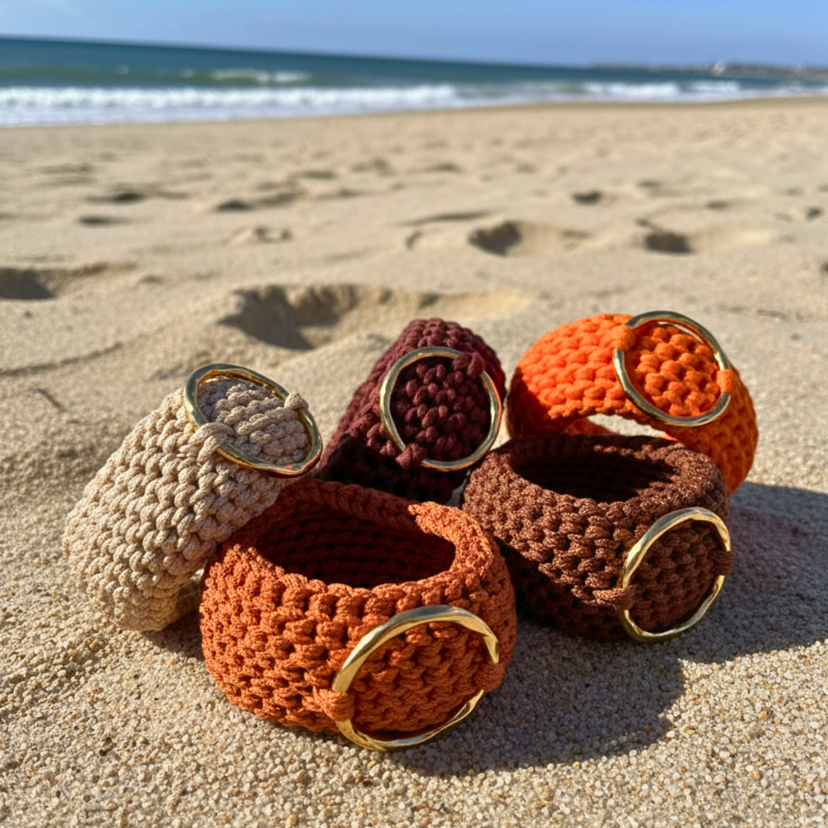 PULSEIRA TRAMA SOLE - BANHADO A OURO