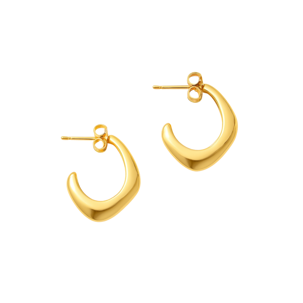 BRINCO CURVATURA - REVESTIDO A OURO 18K