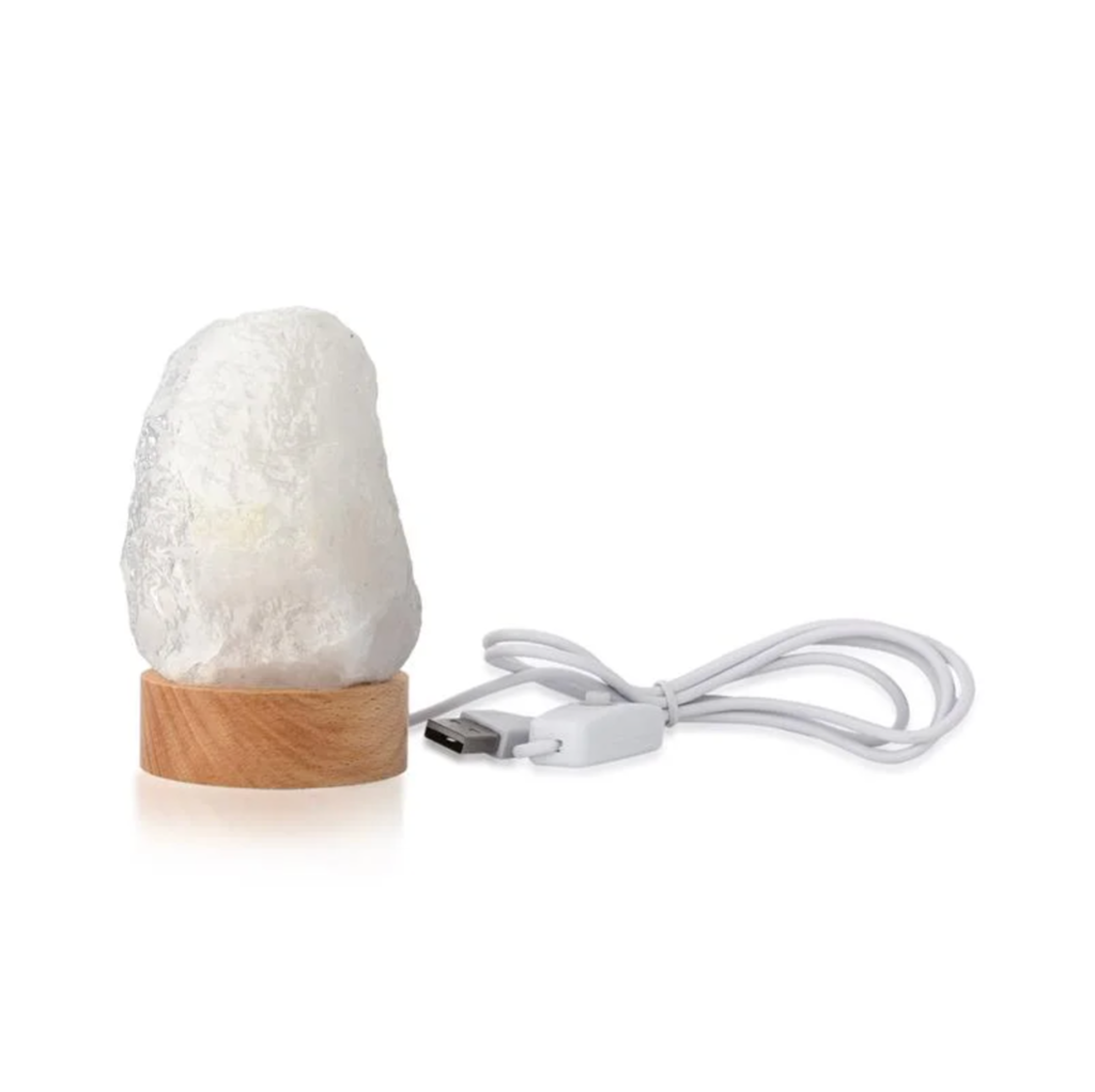 LUMINÁRIA DE QUARTZO BRANCO PEQUENA