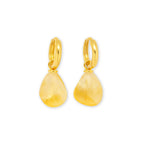 ARGOLA ARTICULADA COM CITRINO - BANHADO A OURO 18K