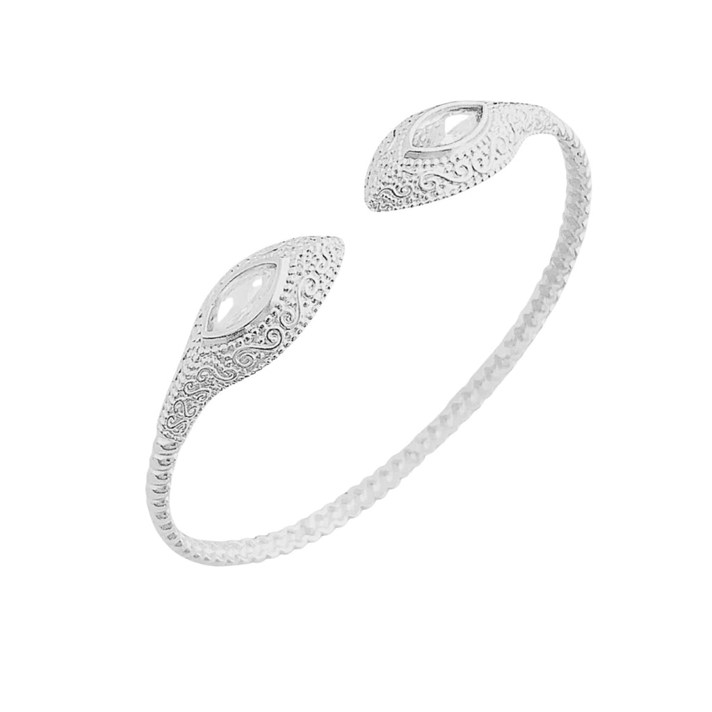 BRACELETE DE PRATA 925 COM PONTAS TRABALHADAS E ZIRCÔNIA