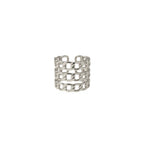 EAR CUFF TRANÇADO LUMINÊ TRIPLO - BANHADO A RÓDIO