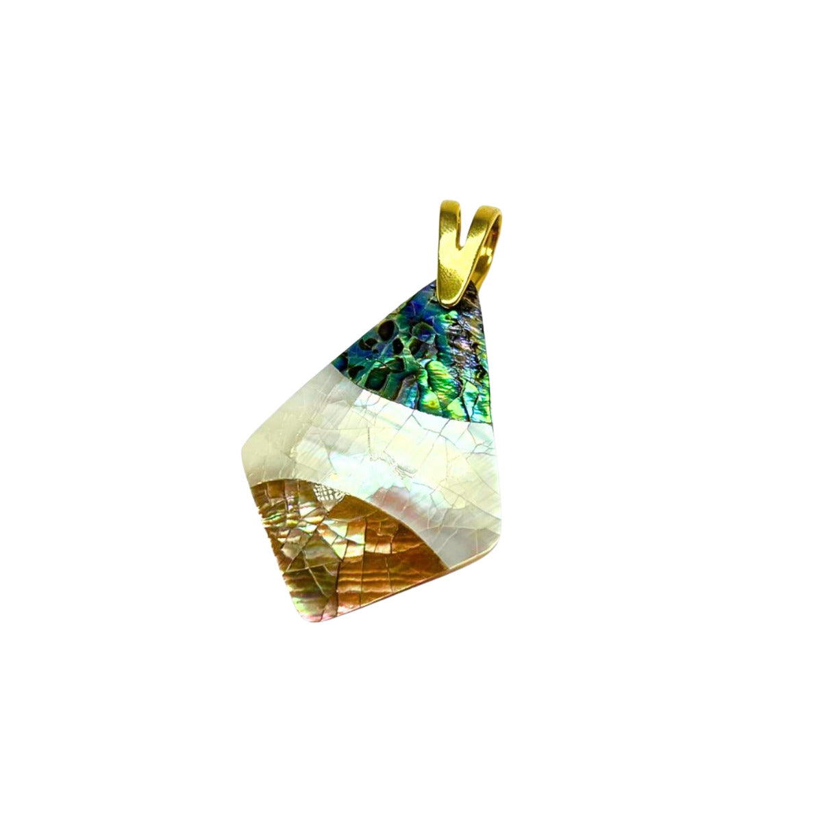PINGENTE DE MADREPEROLA E ABALONE
