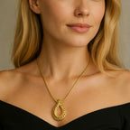 COLAR GOTA VAZADA - REVESTIDO A OURO 18K
