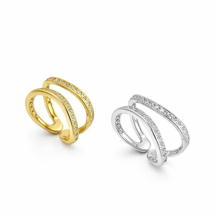 ANEL RASTRO DE ESTRELA - REVESTIDO A OURO 18K