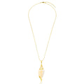 COLAR COM PINGENTE DE CARAMUJO - BANHADO A OURO 18K